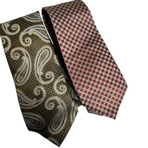 Alexander Julian Colours Hand Made 100% Polyester Men's Neck Tie Bundle‎ Of 2